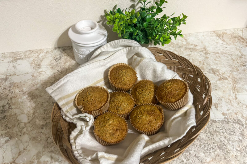Healthy Zucchini Muffins with Freshly Milled Flour