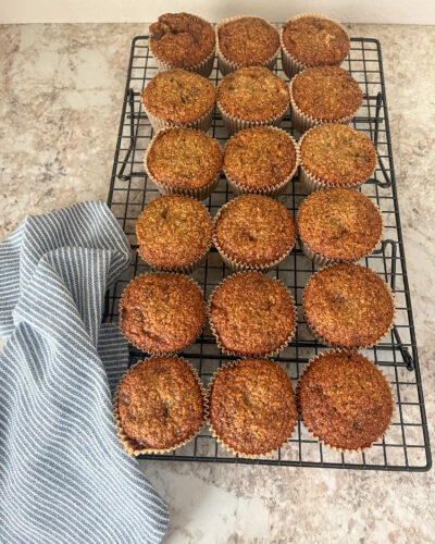 Banana Muffins with Chocolate Chips (Using Freshly Milled Flour)