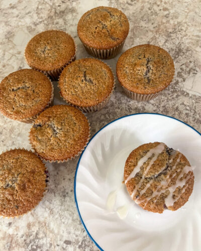 baked blueberry muffins