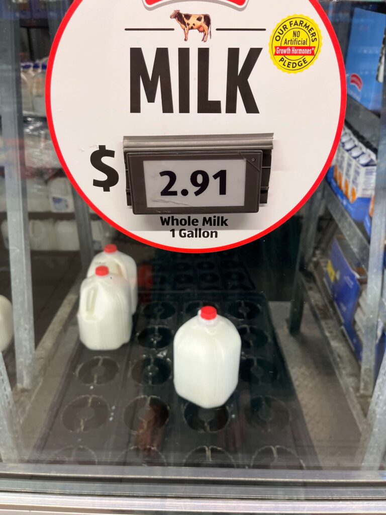 whole milk from Aldi