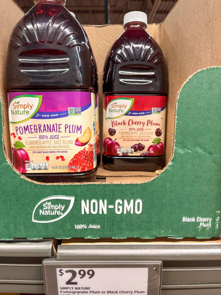 black cherry plum juice from Aldi