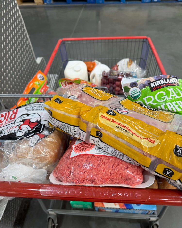 best organic food brands - costco shopping cart
