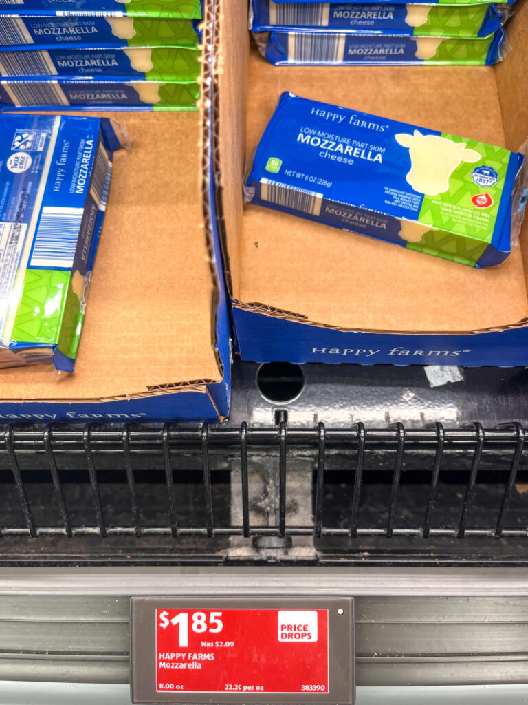 mozzarella cheese from Aldi