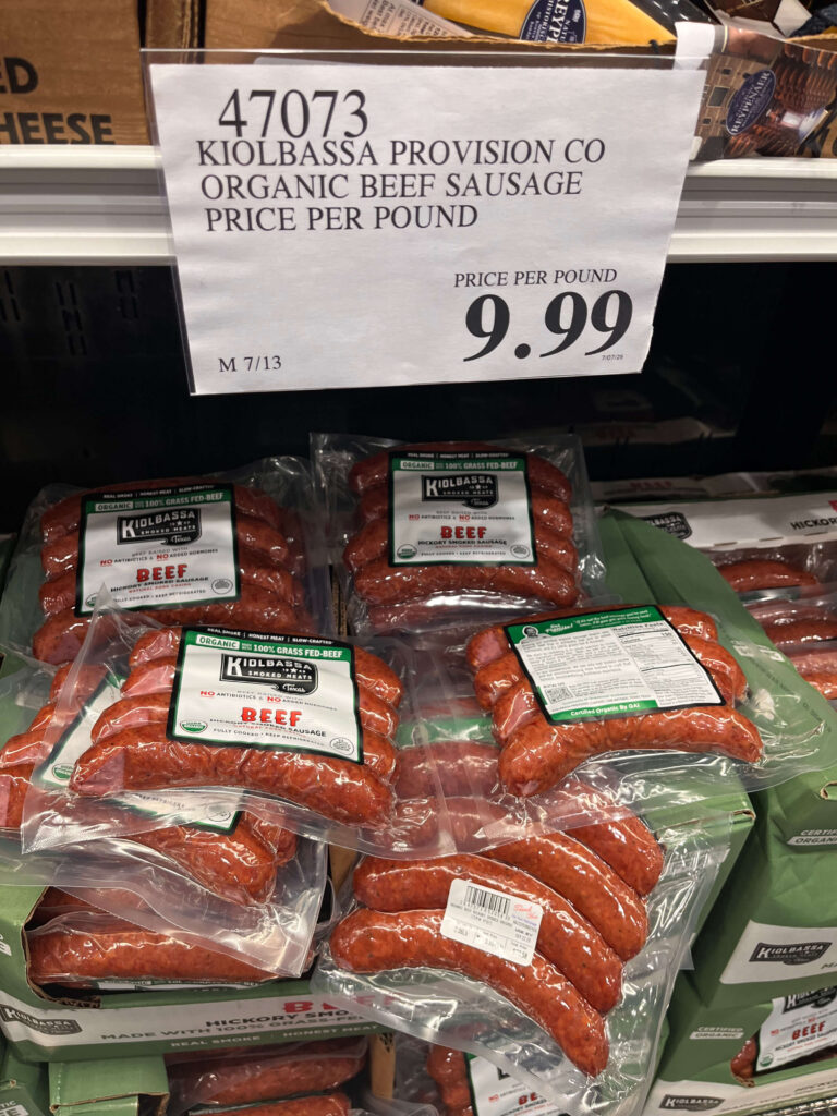 best organic food brands - beef sausage