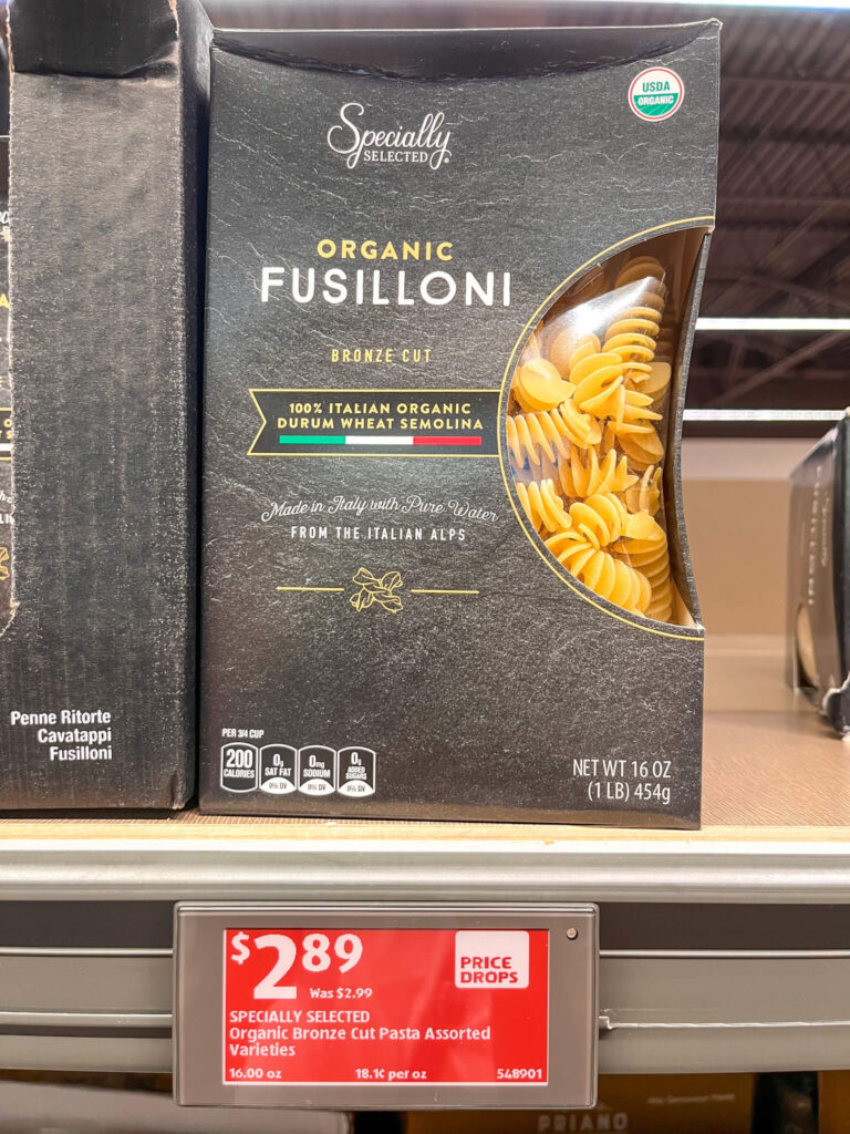organic fusilloni from Aldi