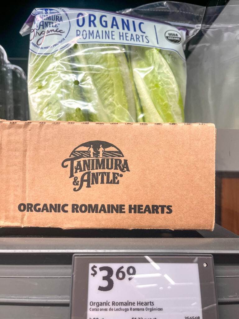 organic romaine from Aldi