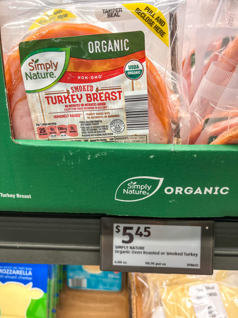 organic smoked turkey breast from Aldi