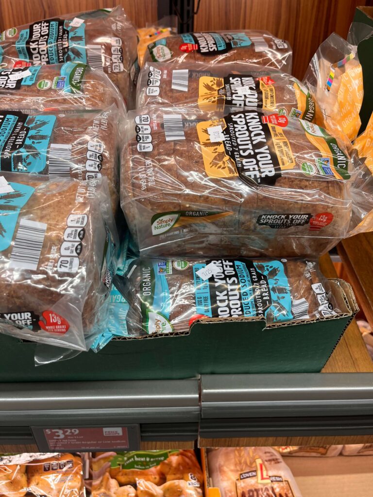 organic sprouted bread from Aldi