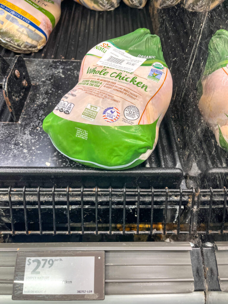 organic whole chicken from Aldi
