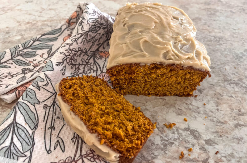 Easy Pumpkin Bread with Caramel Glaze