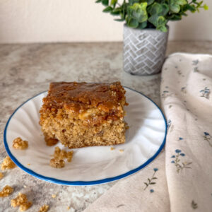 apple cake on plate