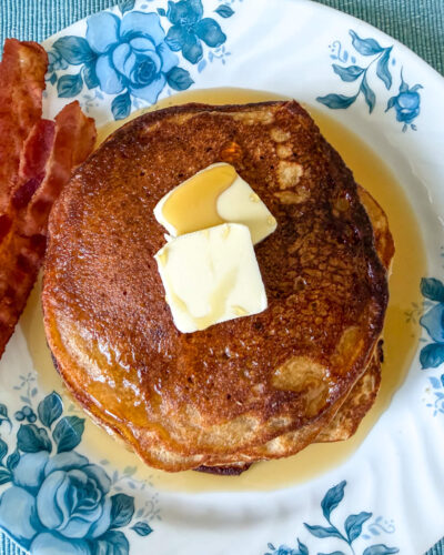 Fluffy Einkorn Flour Pancakes Made with Fresh Milled Wheat